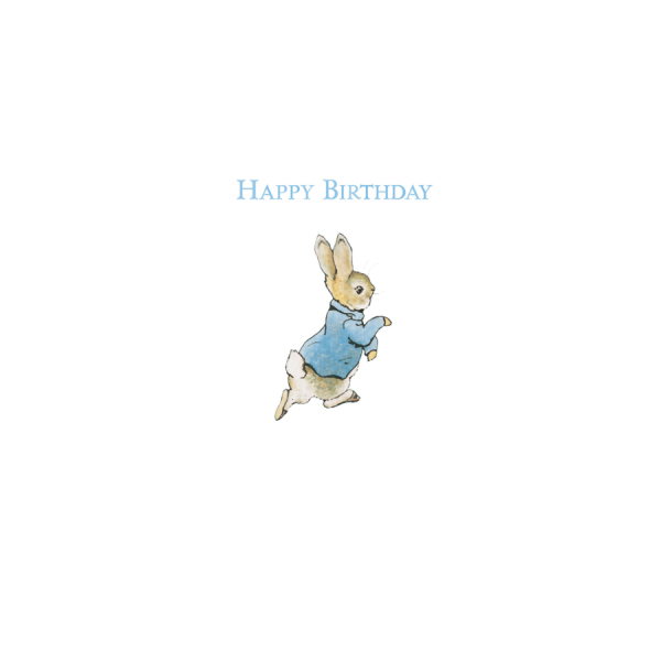 Peter Rabbit Running Birthday Card