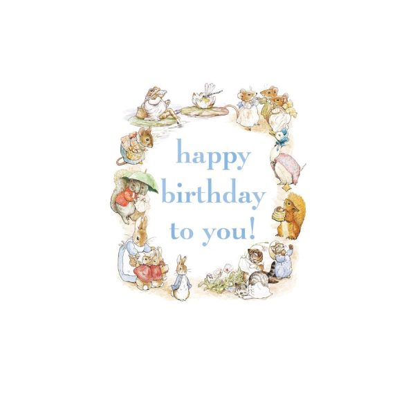 Beatrix Potter Happy Birthday To You- Blue