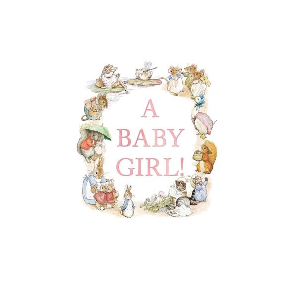Beatrix Potter Baby Girl Card-Pink