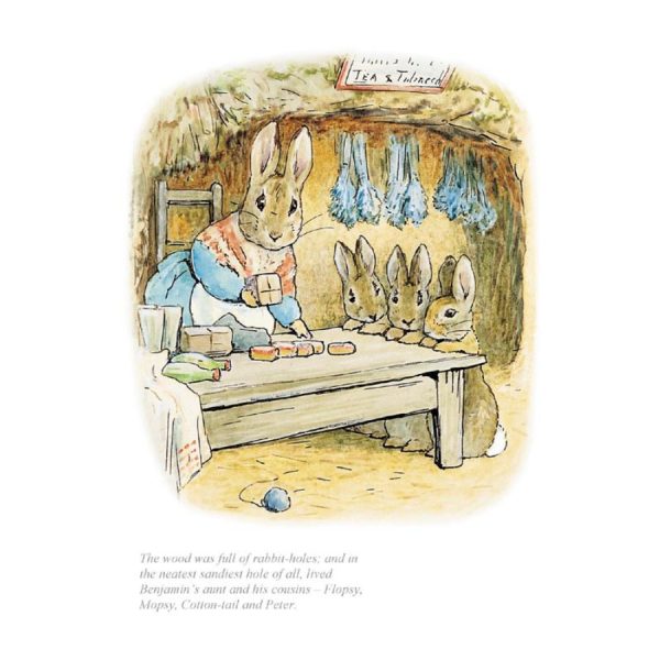 Mrs Rabbit And The Flopsy Bunnies Limted Edition Unframed Print