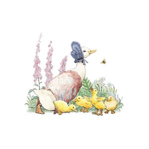 Jemima Puddle-duck with Ducklings Greetings Card