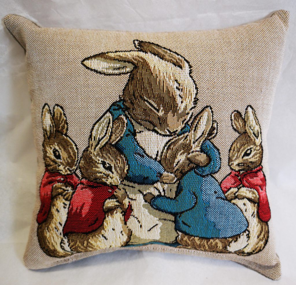 Mrs Rabbit Mini Tapestry Cushion Beatrix Potter Shop