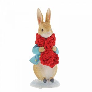 Peter Rabbit in a Festive Scarf Figurine