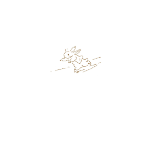 Peter Rabbit Running Sketch Greetings Card