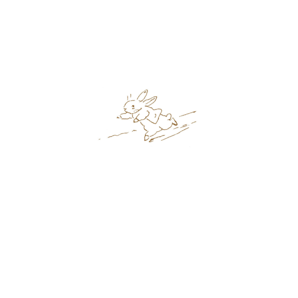 Peter Rabbit Running Sketch Greetings Card