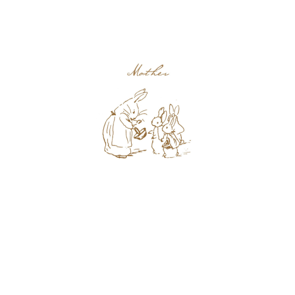 Mrs Rabbit Sketch 'Mother' Greetings Card