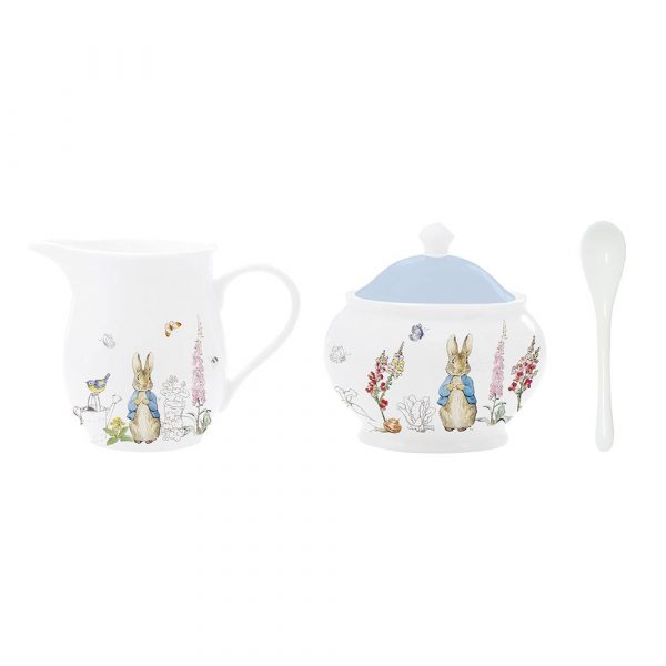 Peter Rabbit Classic Creamer And Sugar Bowl