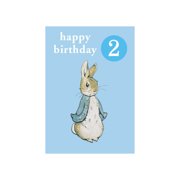 Peter Rabbit 2nd Birthday Badge Card