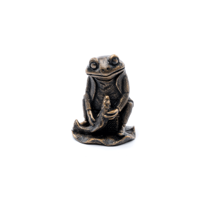Jeremy Fisher Bronze Cane Companion