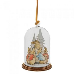 Peter Rabbit and Family at Christmas Wooden Hanging Ornament