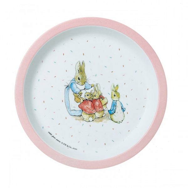 Mrs Rabbit Pink Baby Plate