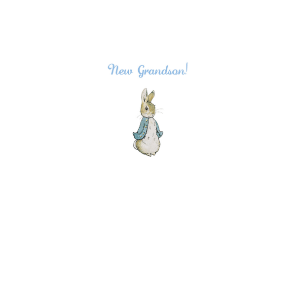 Peter Rabbit 'New Grandson' Card