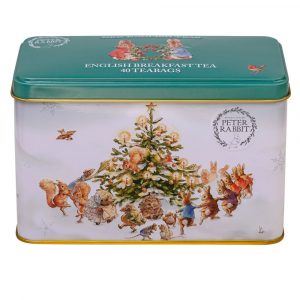 Peter Rabbit & Friends at Christmas Tea Tin with 40 English Breakfast Teabags