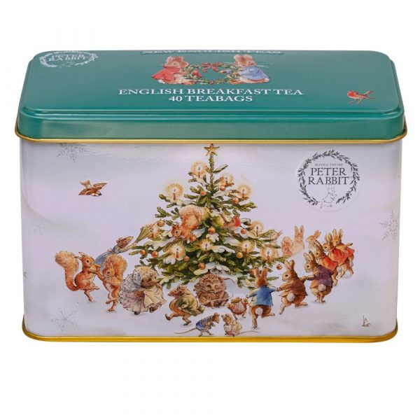 Peter Rabbit & Friends at Christmas Tea Tin with 40 English Breakfast Teabags