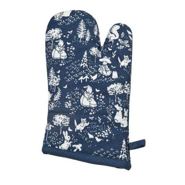 Peter Rabbit Classic Dark Blue Pattern Single Oven Glove