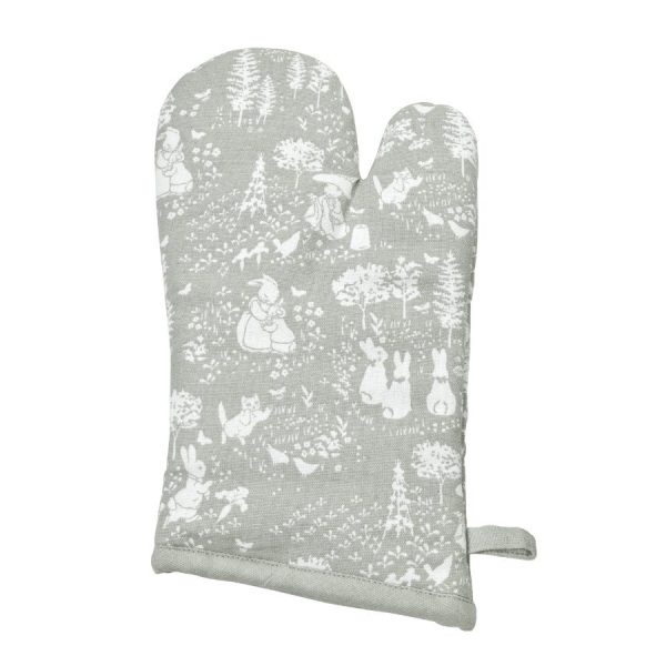 Peter Rabbit Classic Grey Pattern Single Oven Glove