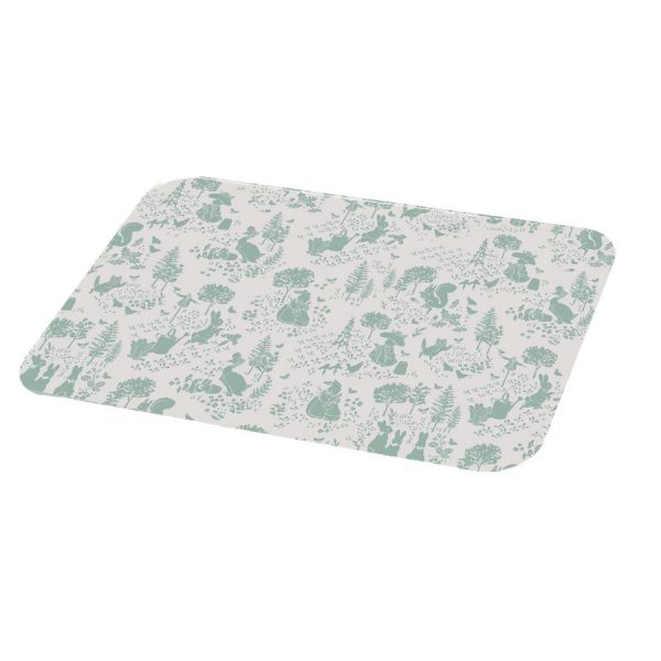 Peter Rabbit Classic Pattern Green Glass Worktop Protector