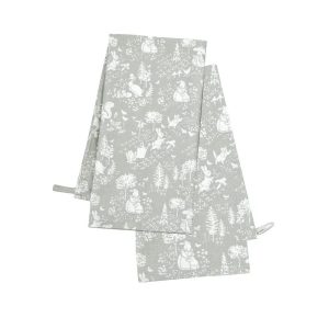 Peter Rabbit Classic Grey Pattern Cotton Tea Towel Set