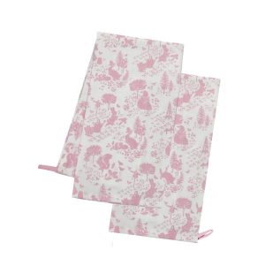 Peter Rabbit Classic Pink Pattern Cotton Tea Towel Set