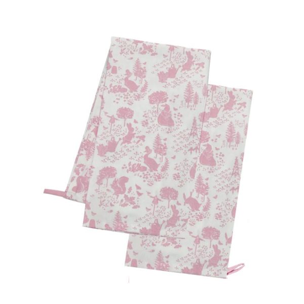Peter Rabbit Classic Pink Pattern Cotton Tea Towel Set