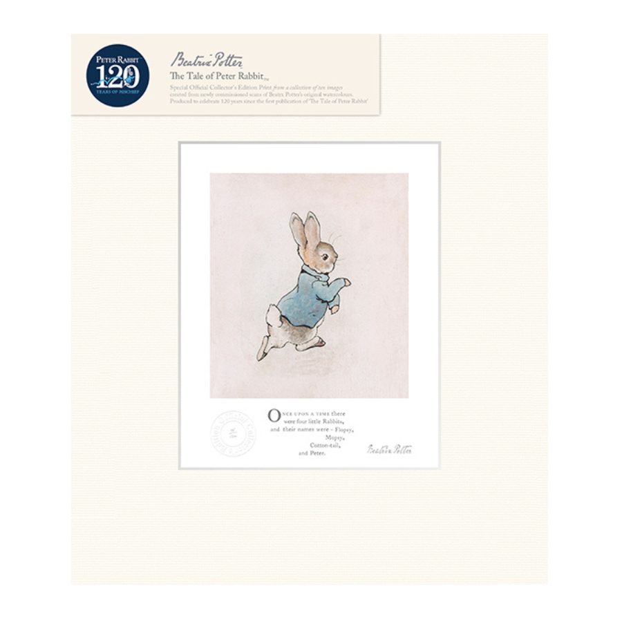 Peter Rabbit Running Mounted Limited Edition Print - Beatrix Potter Shop