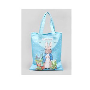 Peter Rabbit Blue Polka Dot Tote Bag