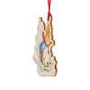 Peter Rabbit Sledging at Christmas Wooden Hanging Ornament