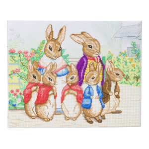 Peter Rabbit & Family Crystal Art Canvas Kit