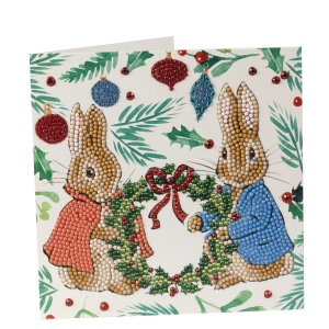 Peter Rabbit & Flopsy Festive Crystal Art Card Kit