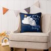 Peter Rabbit Sleepy Head Blue Cushion