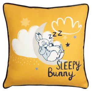 Peter Rabbit Sleepy Head Ochre Cushion
