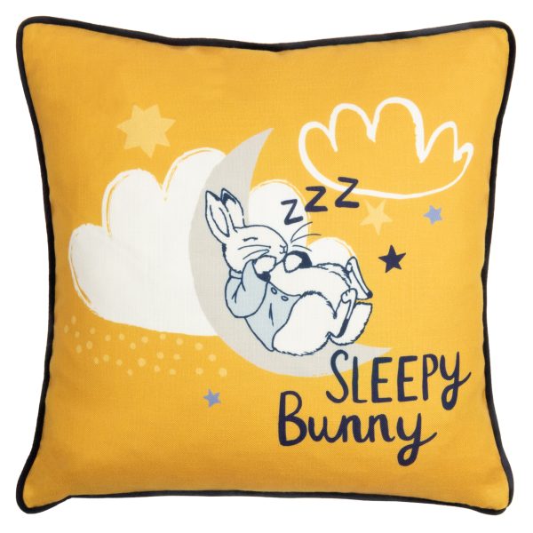 Peter Rabbit Sleepy Head Ochre Cushion