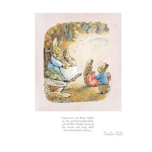 Cotton-tail & Peter folded the handkerchief -Mounted Limited Edition Print