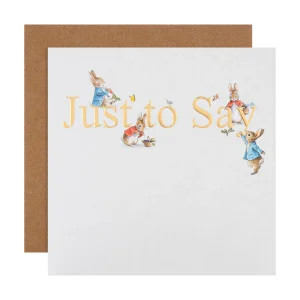 Peter Rabbit and Flopsy Bunny Just to Say Card