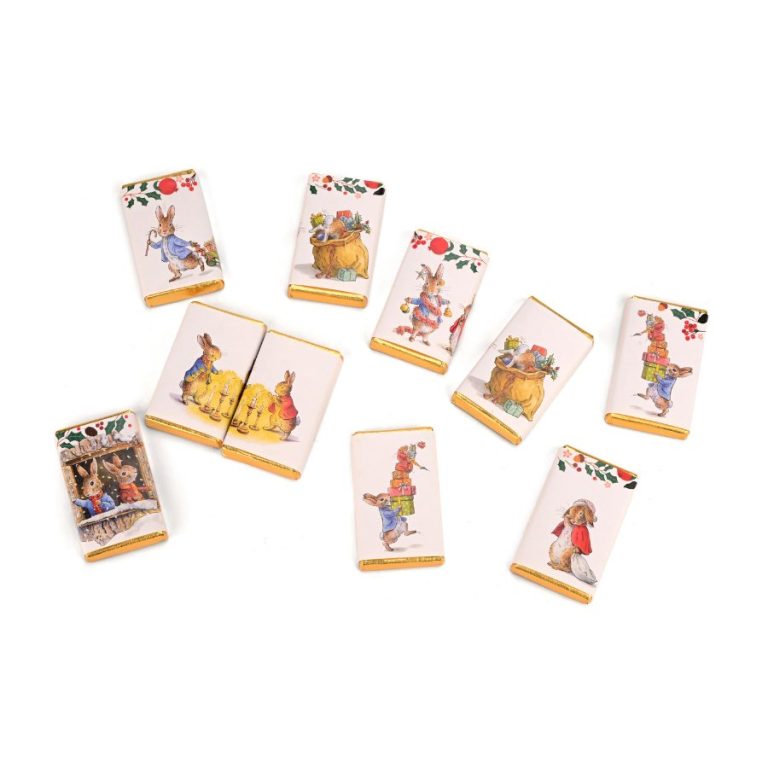 Peter Rabbit Christmas Ten Piece Mini Milk Chocolate Bar Set Beatrix