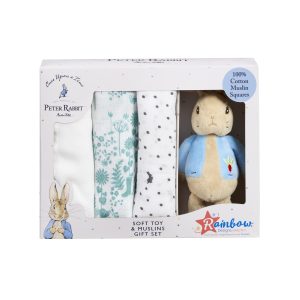Peter Rabbit Toy and Muslin Set