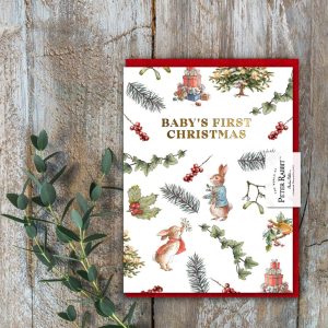 Peter Rabbit Baby's First Christmas Card