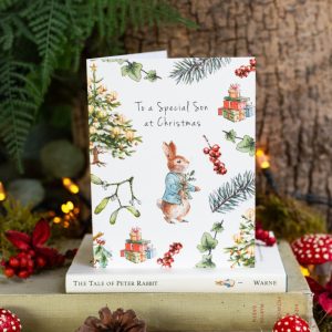 Peter Rabbit To a Special Son at Christmas Card