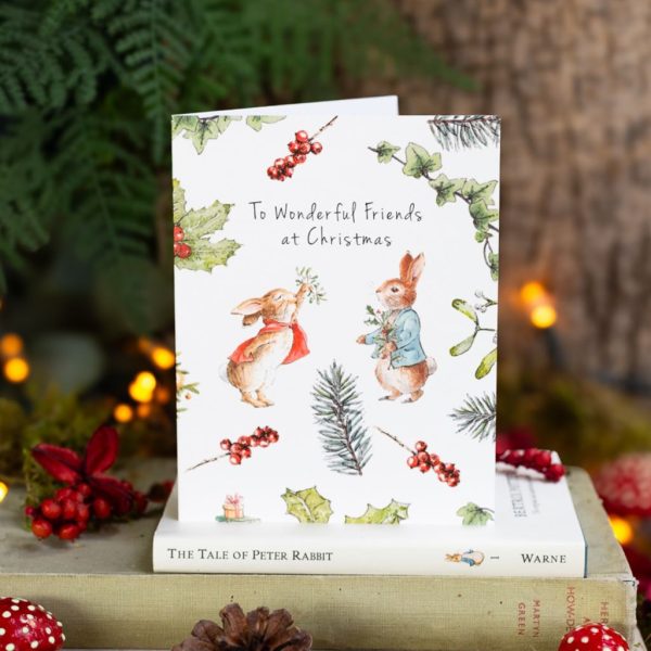 Peter & Flopsy To Wonderful Friends at Christmas Card