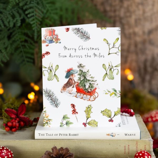 Benjamin Bunny Merry Christmas From Across the Miles Card