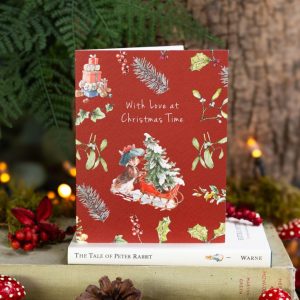 Benjamin Bunny With Love at Christmas Time Card