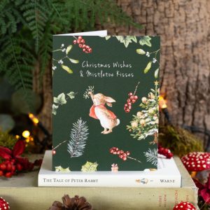 Flopsy Bunny Christmas Wishes & Mistletoe Kisses Card