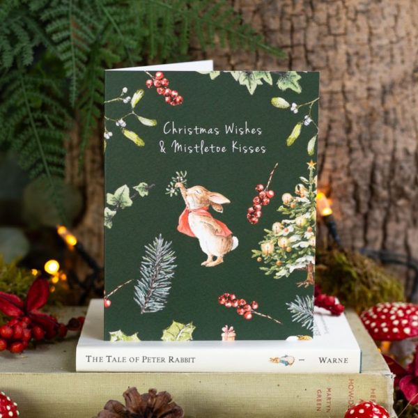 Flopsy Bunny Christmas Wishes & Mistletoe Kisses Card