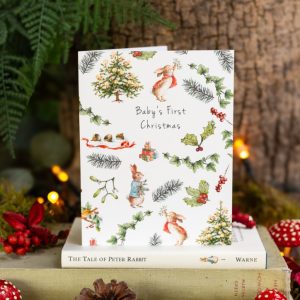 Peter Rabbit Baby's First Christmas Card