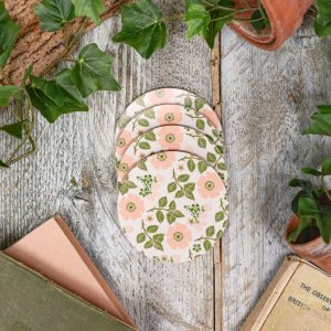 Flopsy Bunny "Blackberries & Roses" Round Coaster