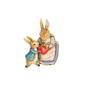 Peter Rabbit & Mrs Rabbit Brooch - Fable England