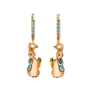 Peter Rabbit Carrot Charm Huggie Earrings - Fable England
