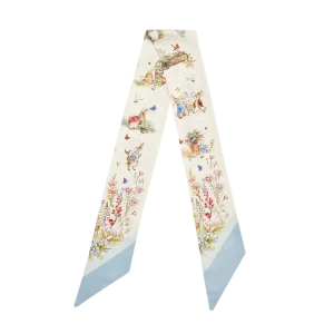 Peter Rabbit Cream Skinny Scarf - Fable England