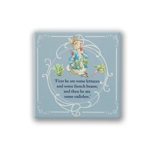 Peter Rabbit 'Radishes' Ceramic Coaster