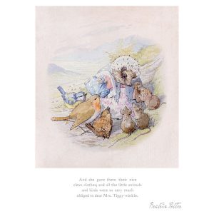 Mrs Tiggy-Winkle and animals Mounted Limited Edition Print